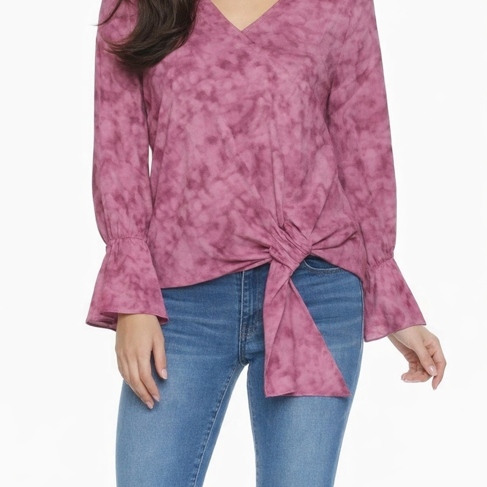 EUC Juicy Couture Pink Tie-Dye Blouse Size L
